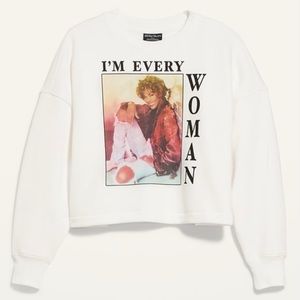 NWT Womens Oversized Crop Sweatshirt